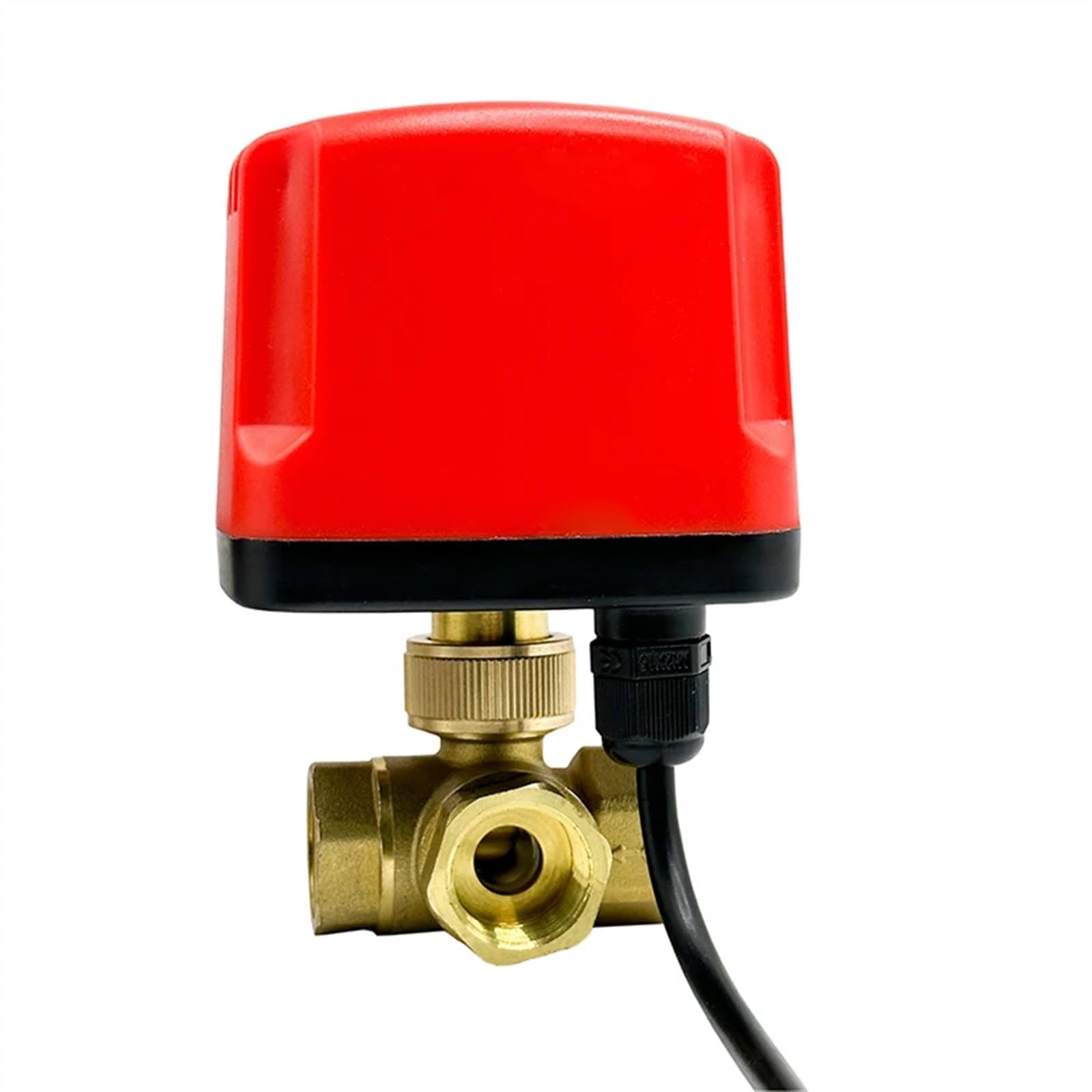 Valvola a sfera motorizzata impermeabile a 3 vie da 1/2“ Valvola a sfera elettrica Valvola a sfera in ottone a tre o due linee(T TYPE_220VAC_CR02)