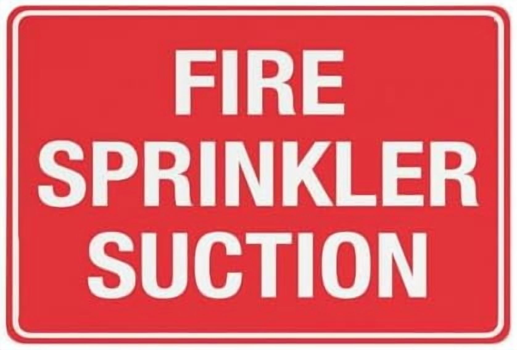 (2-Pack) Metal Tin Sign Fire Sprinkler Suction Sign Warning Sign Home Kitchen Farm Garden Garage Wall Decor 12X8 Inch