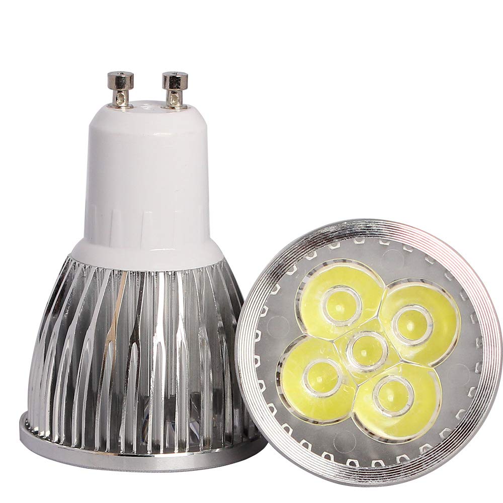 Mengjay 20x Bombilla LED GU10 no ajustable, 6W GU10 LED blanco frío 6000K equivalente a lámpara halógena 60W 520LM 220V GU10 bajo consumo de energía 82Ra iluminación Ángulo de haz de 60 °