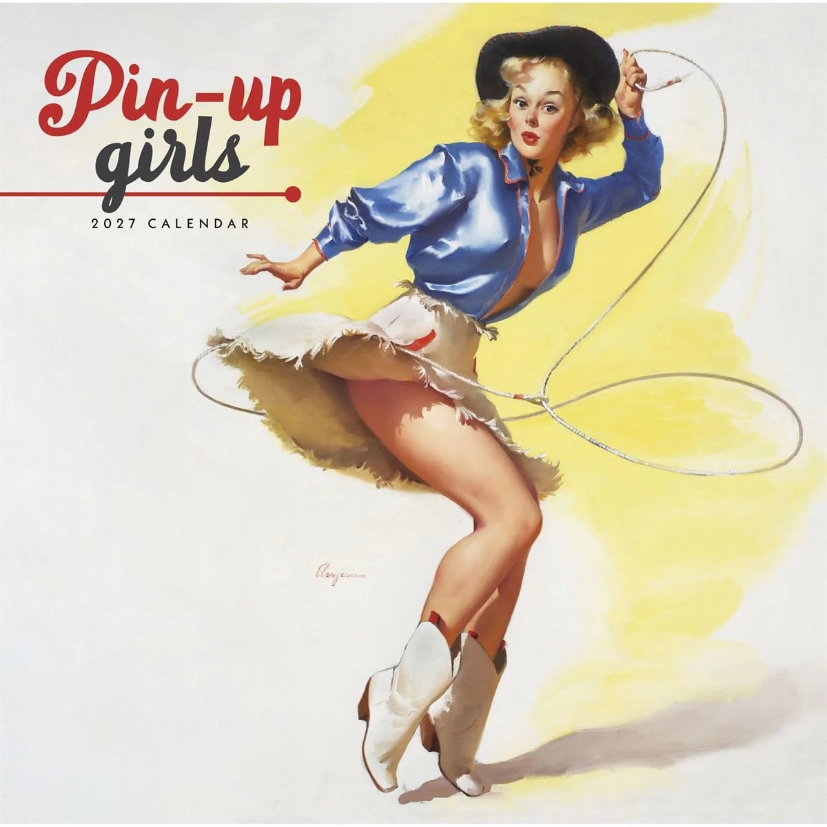 Carousel Worldwide Pin Up Girls 2027 Square Wall Calendar, 12-Month Calendar, Classic Pin-Up Artwork
