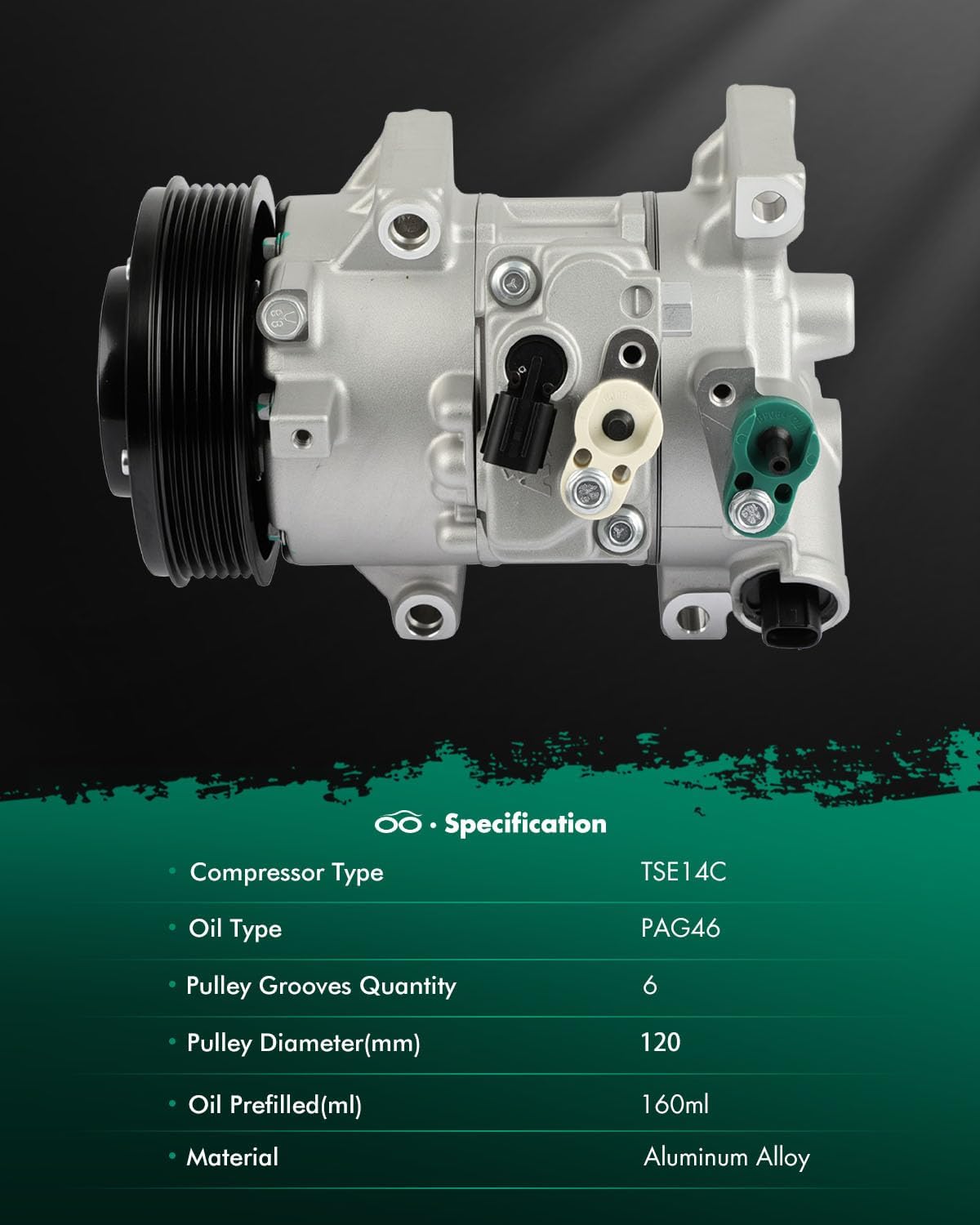 SCITOO AC Compressor for Toyota Corolla 1.8L for Toyota Matrix 1.8L 2011-2014(8831002710 8831002711 8831068031 8831068032)