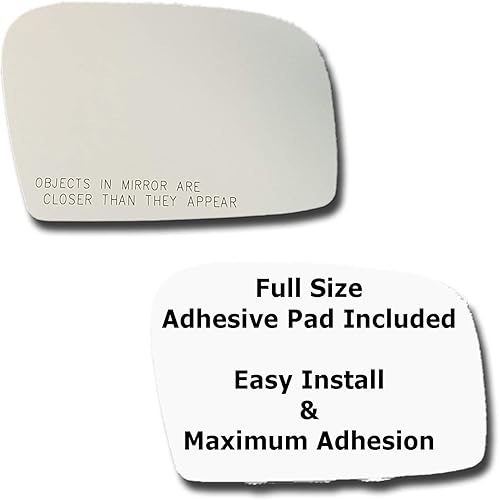 Cristal de espejo + almohadilla adhesiva de tamaño completo para Subaru Impreza 2008-2011 reemplazo del lado del pasajero (2008 2009 2010 2011 08 09