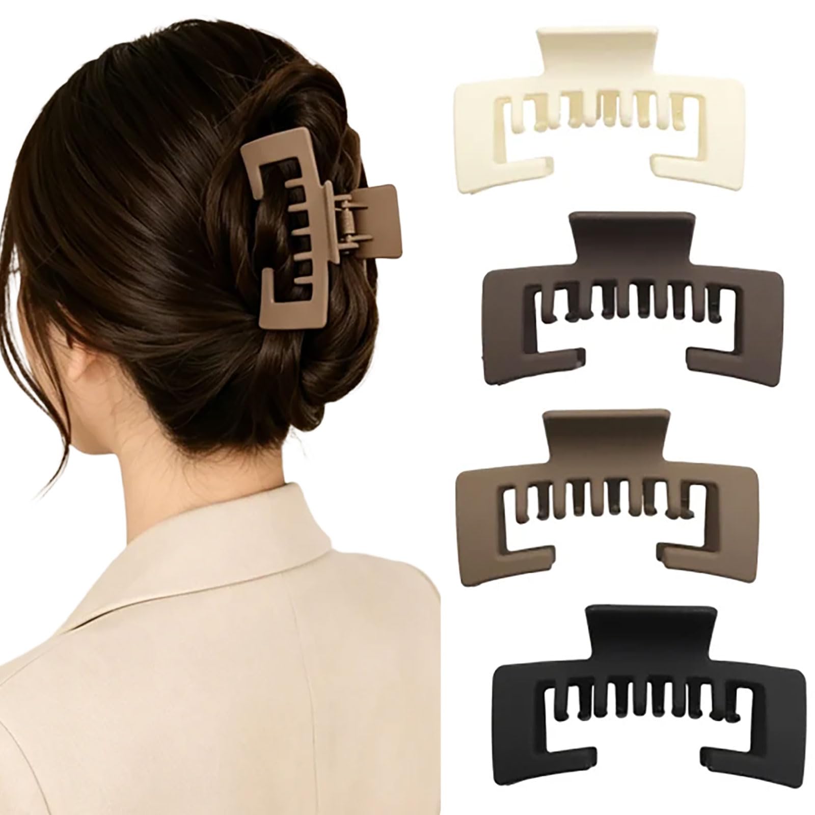 French Claw Clips - 4 Pack Matte Hair Clips -14 French Claw Clips - 4 Pack Matte Hair Clips -14