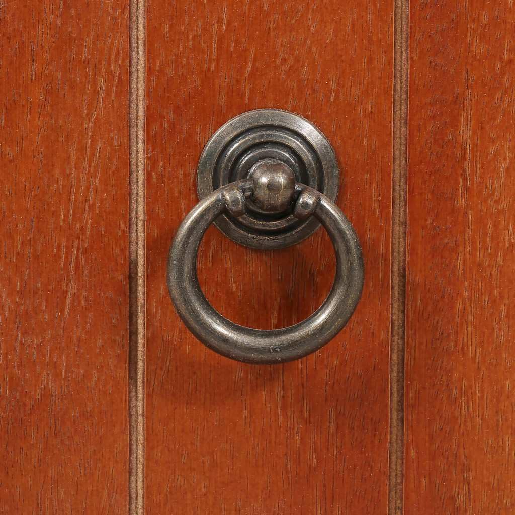 Baúl de almacenamiento de madera maciza de acacia con tablero DM de 60 x 25 x 22 cm, color marrón, con tapa y dos asas para salón, dormitorio, pasillo, ahorro de espacio de almacenamiento y