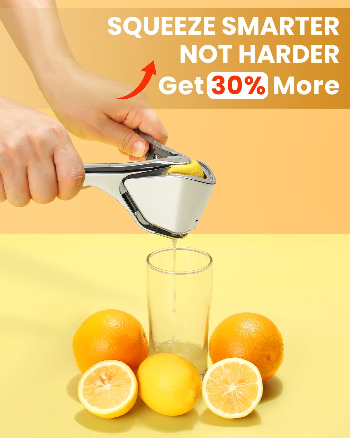 HUTNUOY Premium Stainless Steel Lemon Squeezer – Heavy-Duty