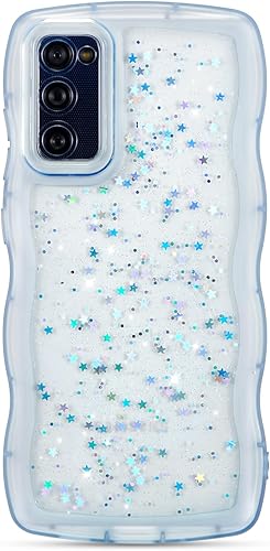 Miniatura 65 de ZTOFERA Funda protectora para Samsung Galaxy A14 4G/5G de 6.6", ondulada, con brillantina de estrella, poliuretano termoplástico transparente, suave