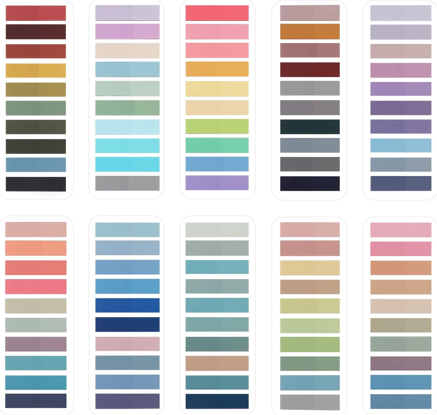 2400 Segnapagina Adesivi Hanyousheng - 12 Stili Colorati, PET Riutilizzabili - Per Libri, File E Appunti