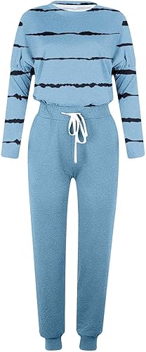 Miniatura 10 de SHOPESSA Conjunto de 2 piezas para correr para mujer, pantalón deportivo con bolsillos, sudadera y pantalones, ropa de moda