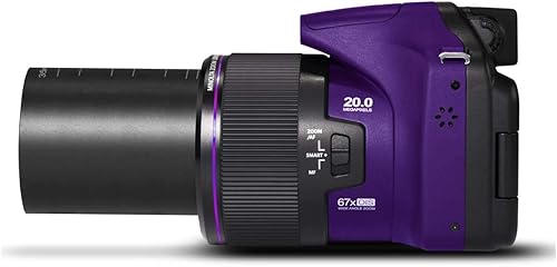 Miniatura 5 de Minolta Pro Shot 20 Mega Pixel HD Digital Camera with 67x Optical Zoom, Full 1080p HD Video & 16GB SD Card (Purple)
