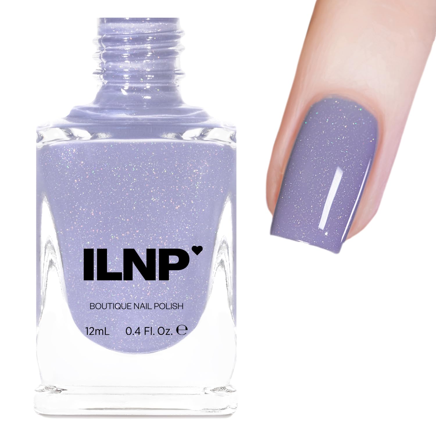 ILNP Scrunchie - Dusty Lavender Holographic Crelly Nail Polish