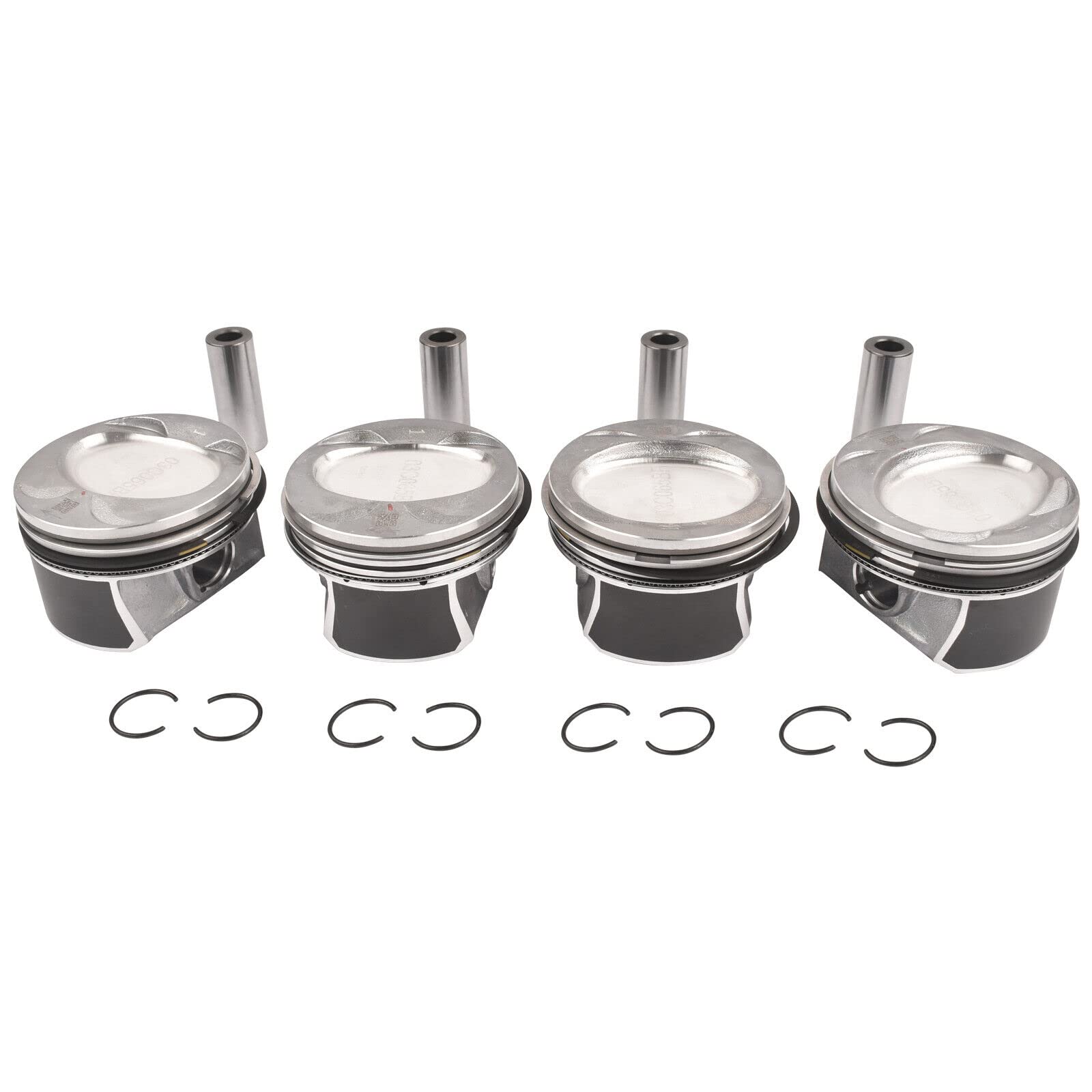 4x Kolben 03C107065CK 03C107065BF Für A-u d-i Sk0da V-W 1.4 TSI CAVA CAVB BLG BMY MG mit Kolbenringen mit Zylinderkopfdichtung