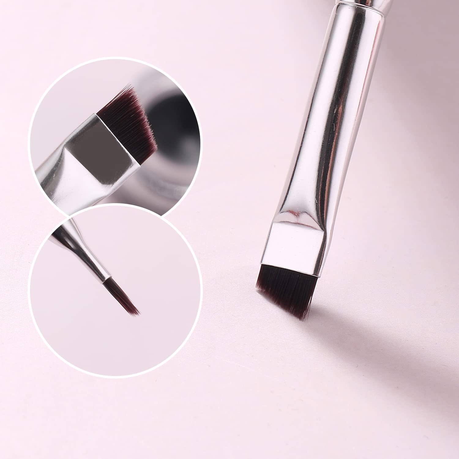Keli Double Ended Eyebrow Brush & Spoolie - Angled Brow Brush for Precision Application & Blending of Eye Brow Powders 3