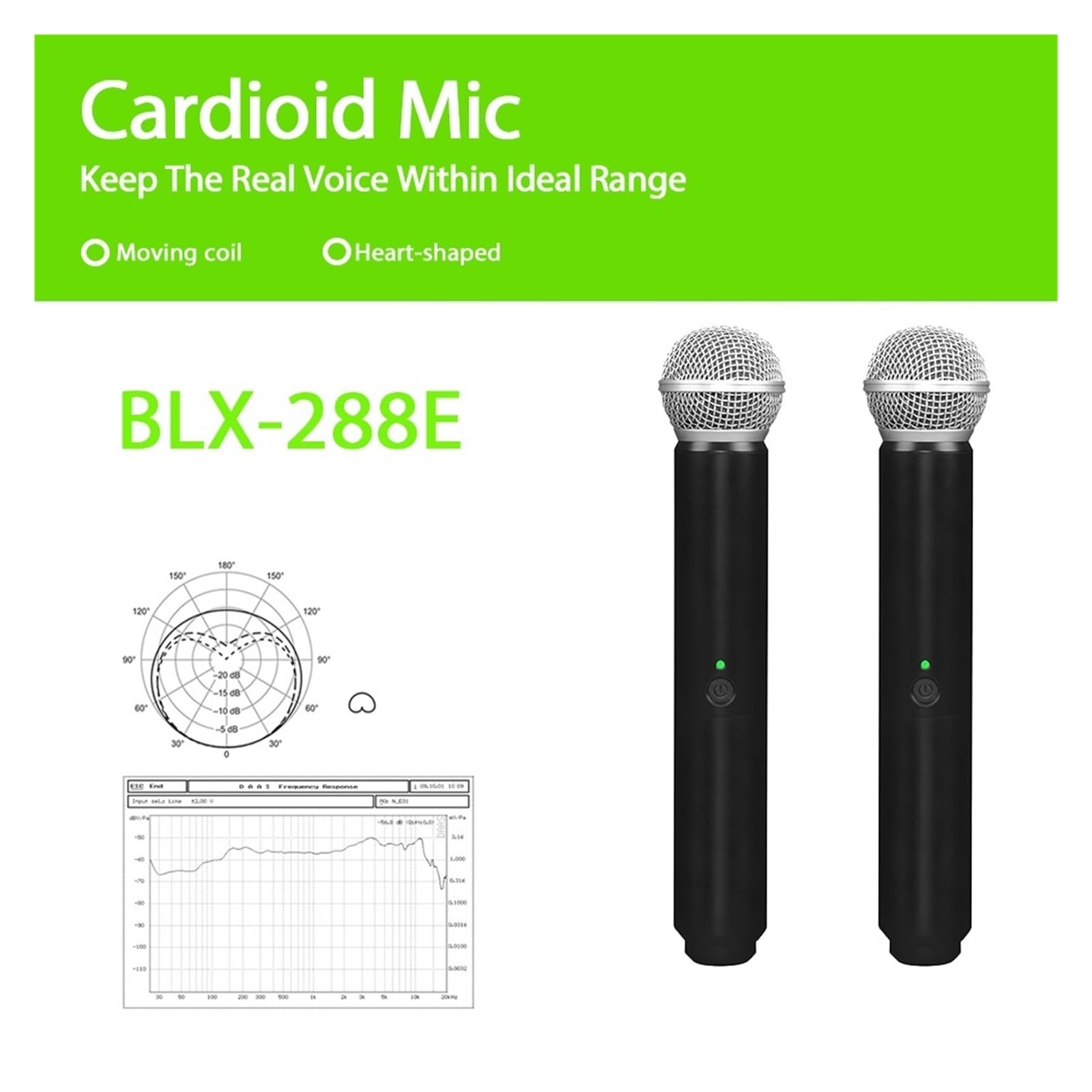 De Micrófono Vocal Inalámbrico De Mano Dual con Dos BETA58A For Presentaciones En Vivo Y Grabación