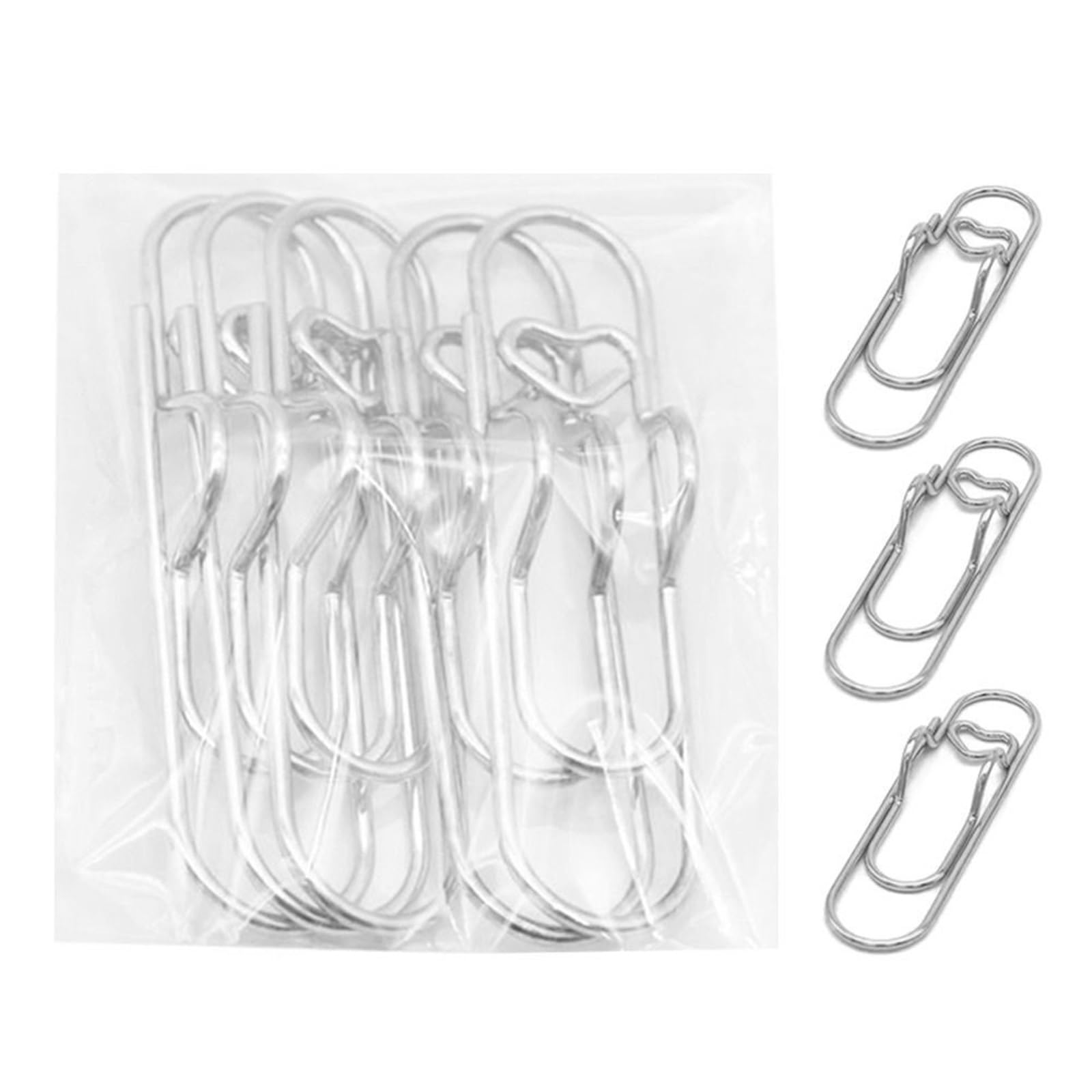 WonJoxel Pen Clip 30PCS Creative Metal Pen Holder Clip DIY Photo Memo Bookmarks Stationery Ticket Pagination Mark for Notebook Journal and Planner Vintage Brass Eff(Silver)