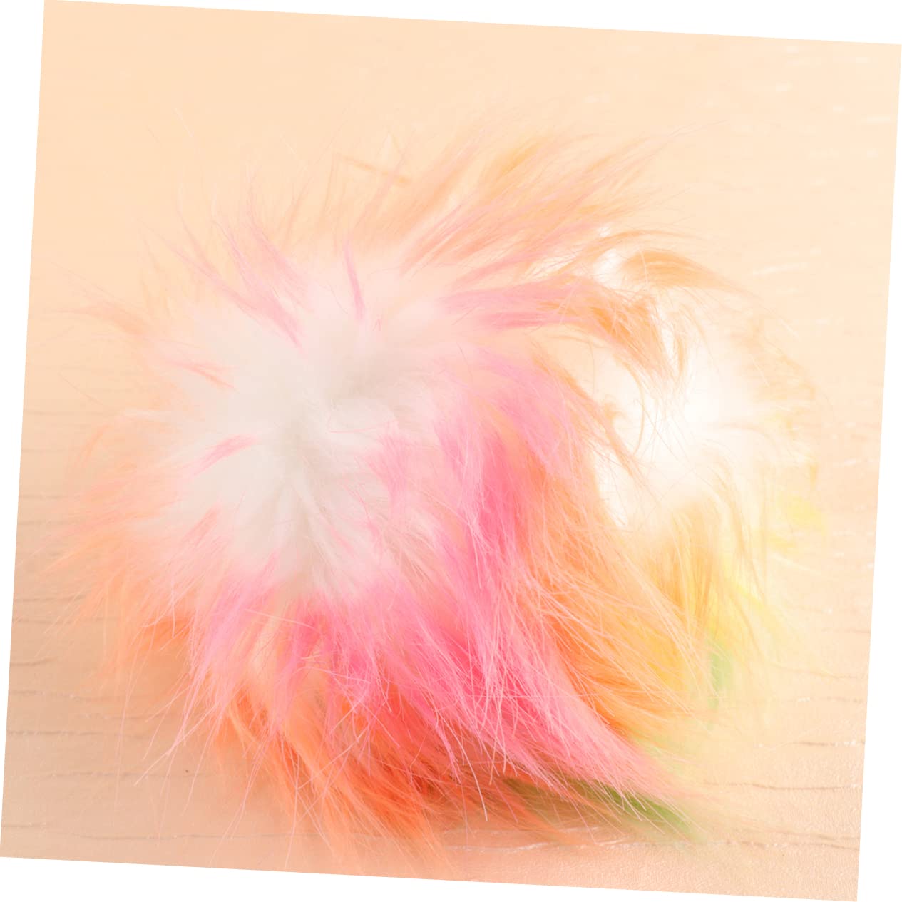 TEHAUX Lot de 2 Pompons en Fausse de 10 Cm de Diamètre 21 Élastiques pour Vêtements Chapeaux Décoration 16 Pièces