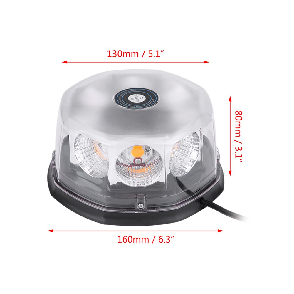 KIMISS LED stroboscopica lampeggiante di emergenza,8 LED 40 W 12V 24 V Magnetico Montato auto tetto Strobe avvertimento luce lampeggiante di emergenza luce