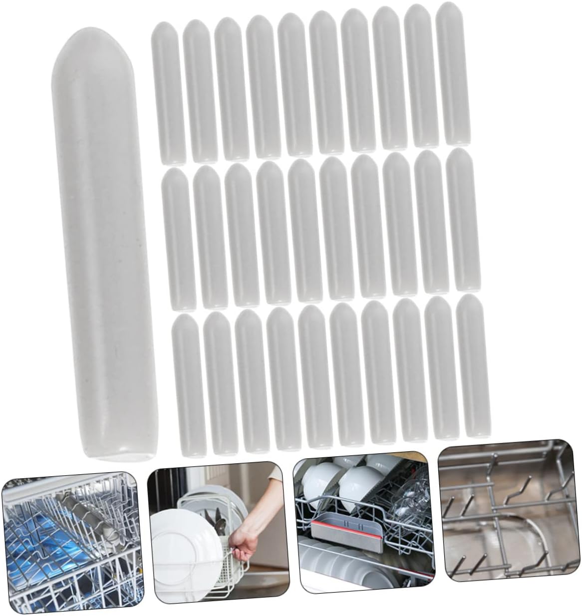 DOITOOL 200pcs Dishwasher Prong Rack Caps Outlet Safety Cover Magnetic Rack Repair Coating