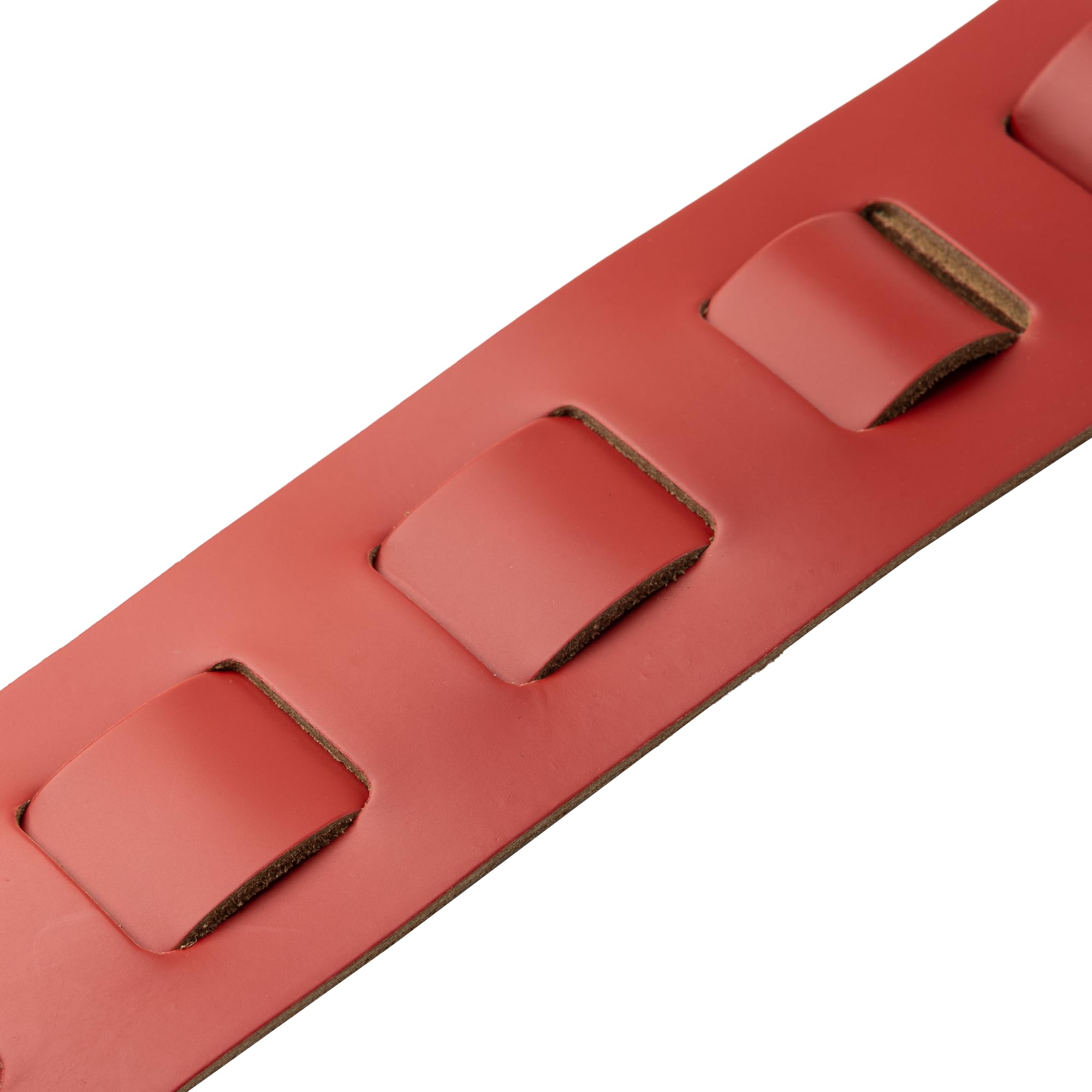 Levy's Leathers skórzany pasek do gitary, czerwony i biały (M26PD-RED-WHT)