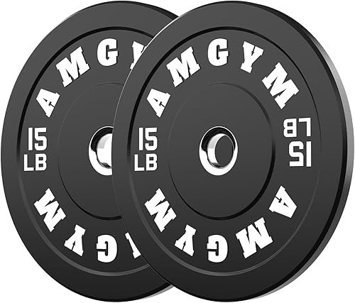 Miniatura 165 de 2 Inch Bumper Plates，10-500lbs，Barbell Rubber Olympic Weight Plates Set for Home Gym, Strength Training & Weight Lifting, Multiple Options