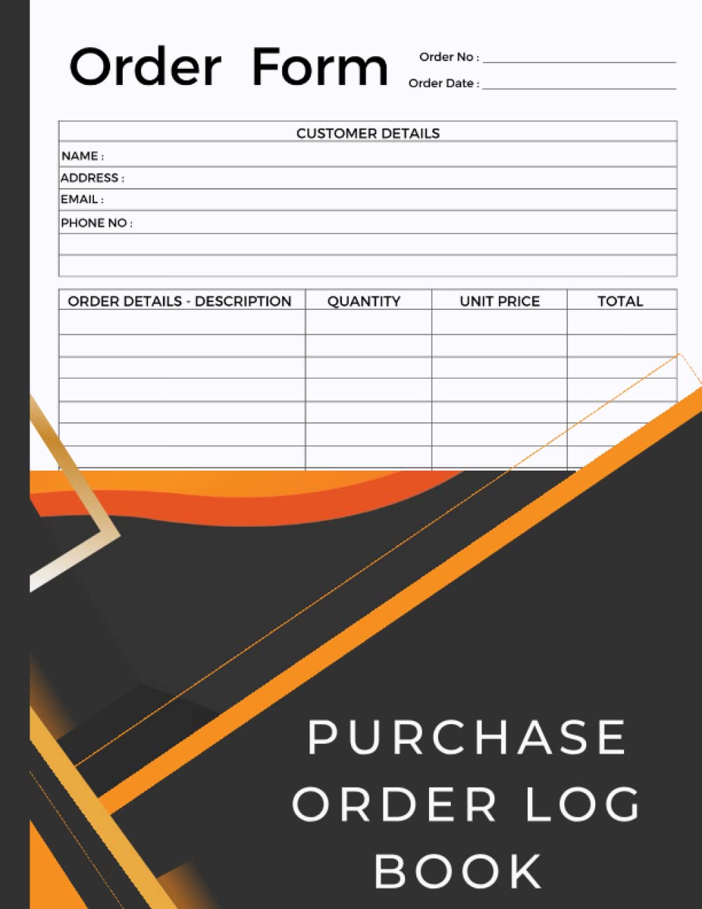 purchase order log book | 8.5" X 11" | 100 Pages
