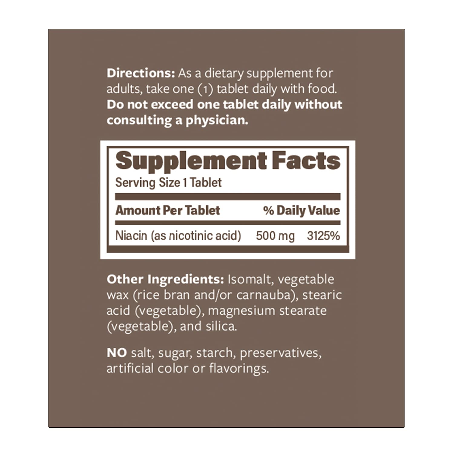 ENDUR Plain Niacin 500mg, Immediate Release, Nicotinic Acid, 100 Tablets — Amazon image 9