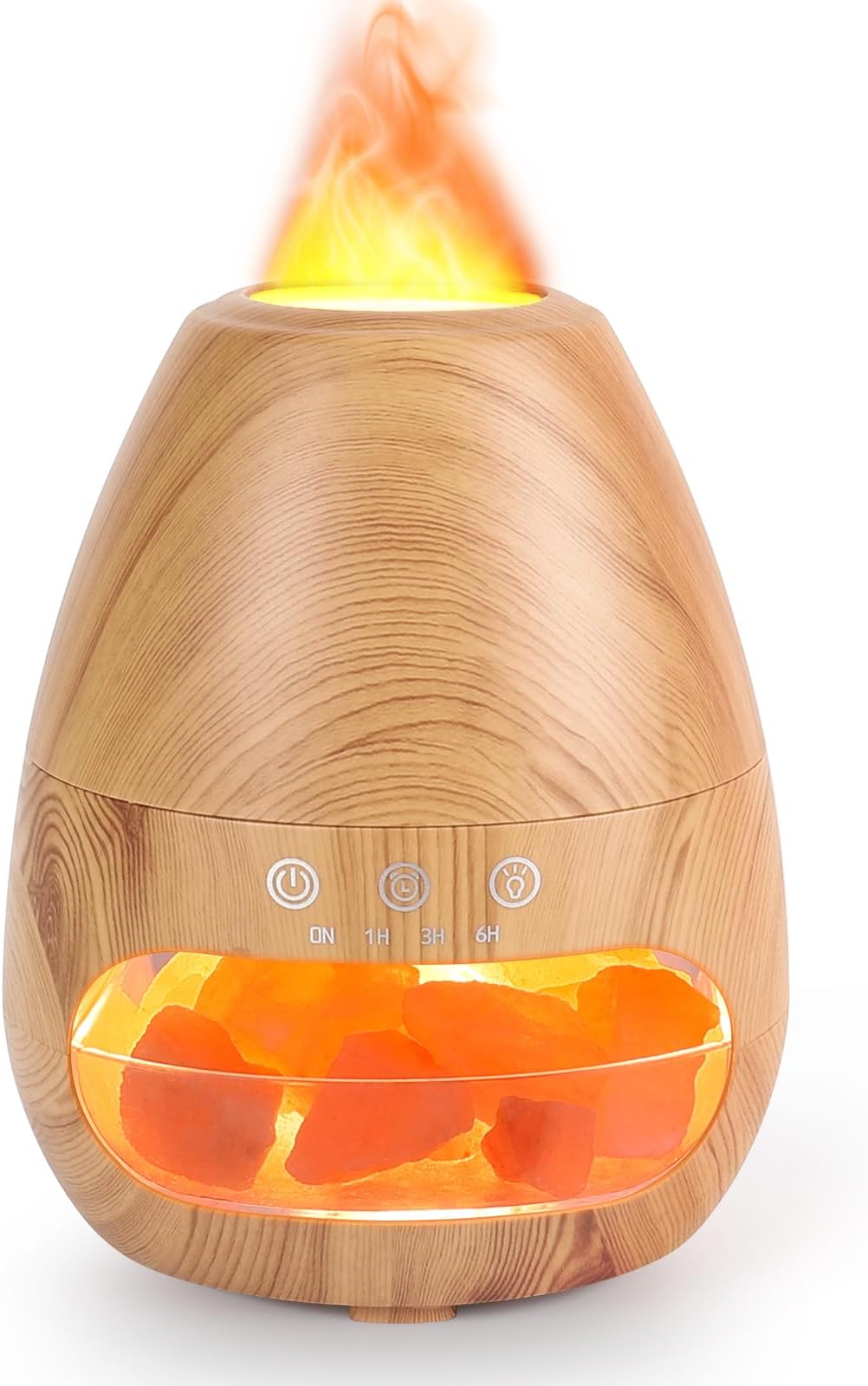 Diffuseur Huiles Essentielles Avec Effet Flamme, Humidificateur D'Air 3 Minuterie Et Luminosité