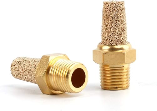 SNS PST-N01 Male Thread 1/8 NPT Brass Pneumatic Exhaust Muffler Silencer 10 PCS Per Pack