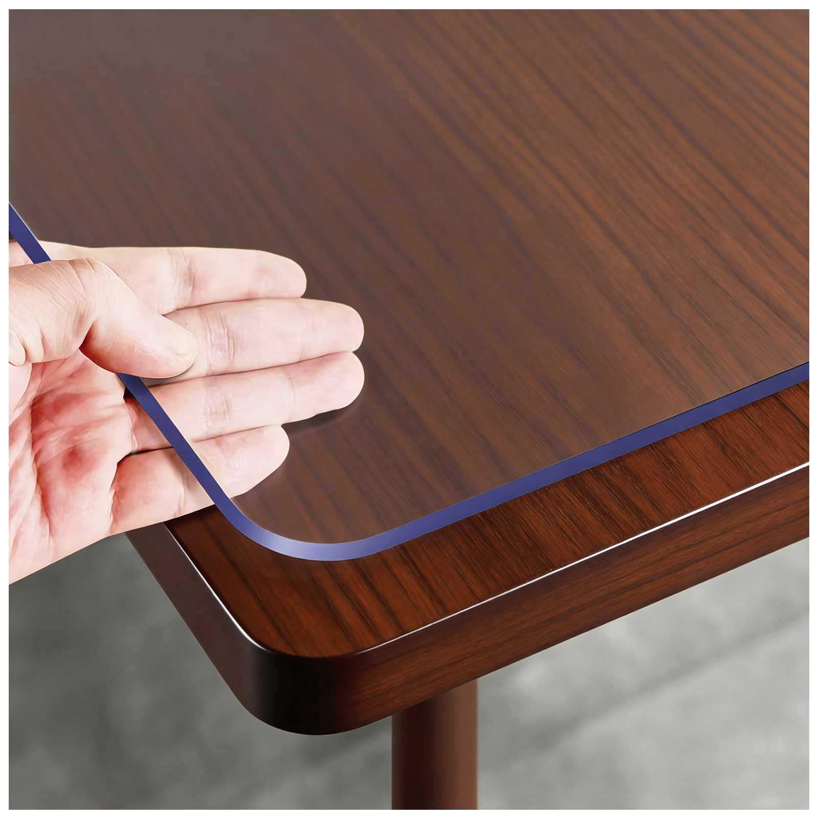 35 cm x 152 cm przezroczysta mata ochronna na stół z PCW wodoodporny obrus do jadalni na meble drewniane stolik kawowy sofa bistro i bar 2 mm gruba górna osłona ochronna