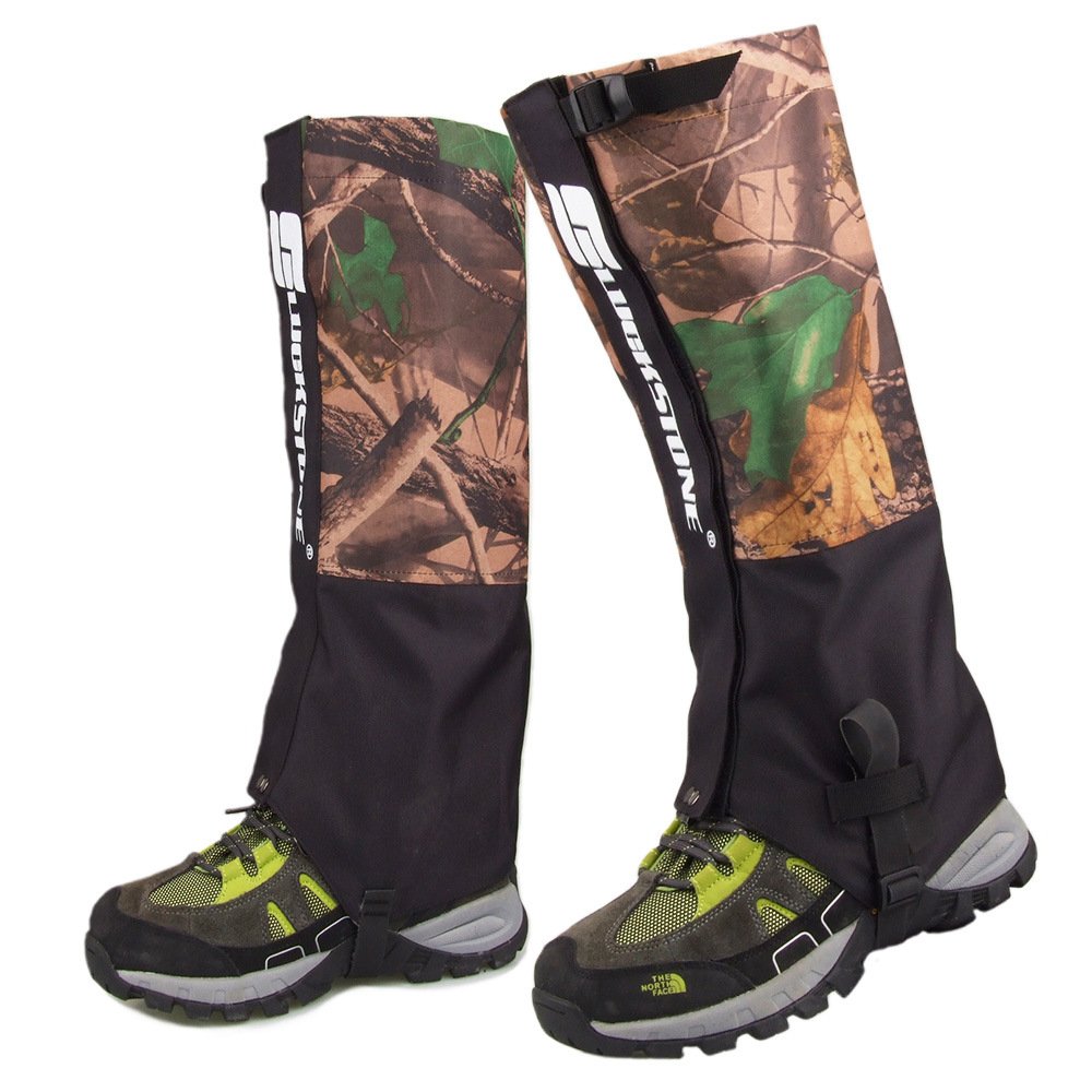 WolFum Cubierta de nieve impermeable resistente al desgaste para montañismo, desierto de la selva, antiagarrotamiento, arena, cubierta protectora para pies, leggings para exteriores