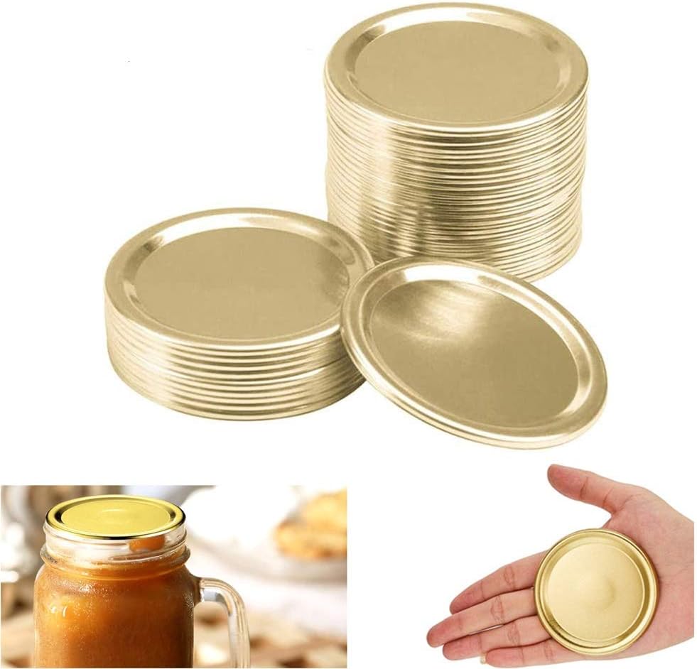Canning Lids 24Pack, 70mm Regular Mouth Mason Jar Lids for
