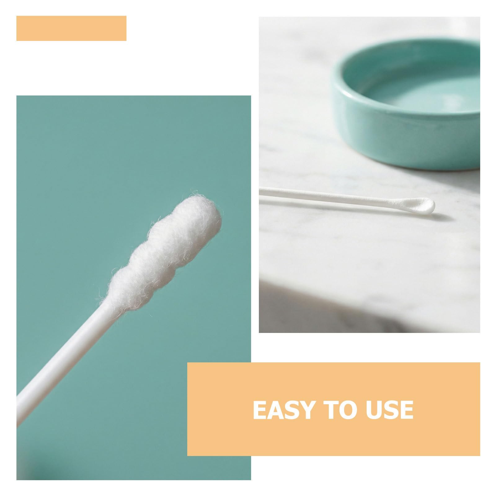 Cotons-tiges bébé en coton 200 pièces double embout avec embout spirale et spatule ferme - nettoyage nez et oreilles pour enfants - usage en déplacement