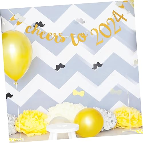 Miniatura 2 de Diadema de calabaza 1 juego de Año Nuevo Latte Art Decoración de Nochevieja Decoraciones Festivas de Año Nuevo 2024 Cartel de Feliz Año Nuevo