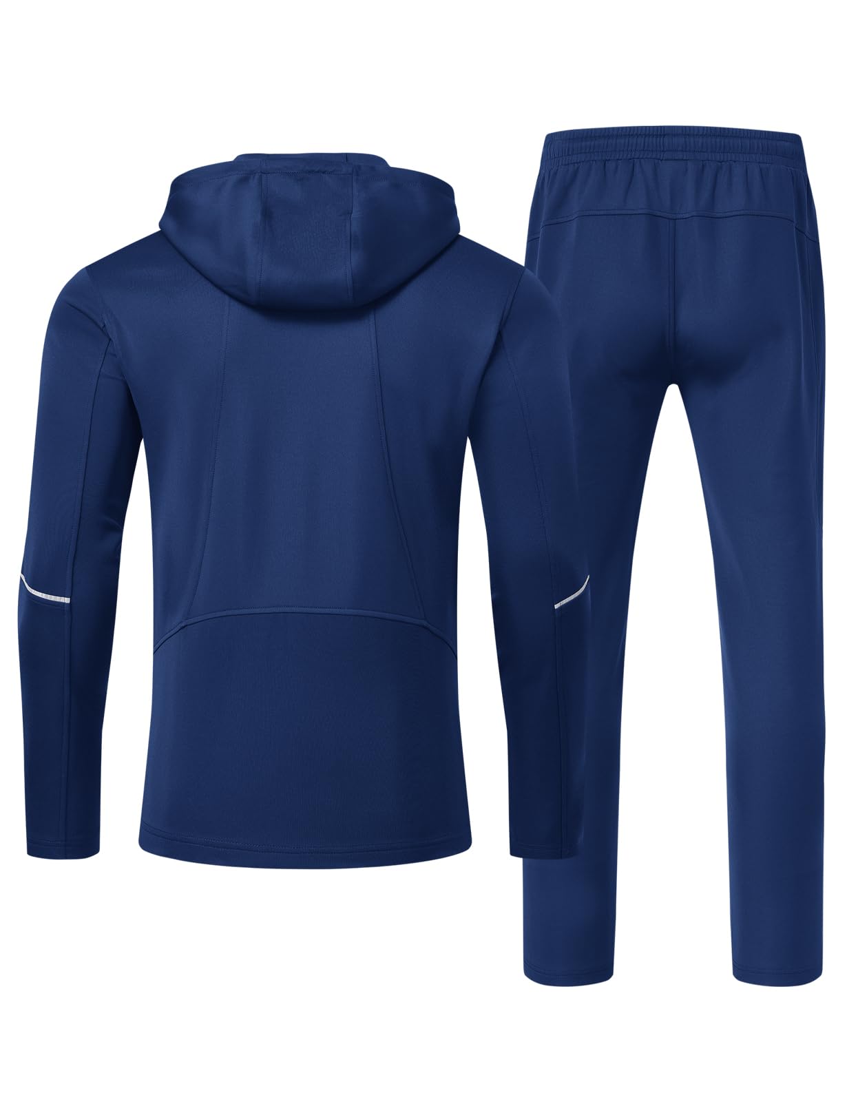 YSENTO Męski dres treningowy, dres do joggingu, strój sportowy, 2-częściowy strój fitness, streetwear, strój rekreacyjny z kapturem