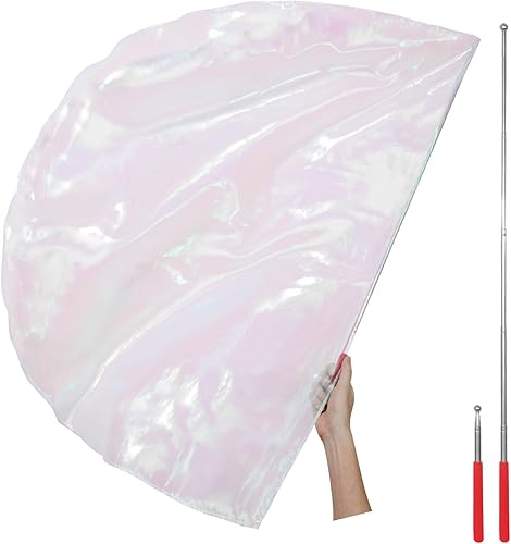 Miniatura 8 de Banderas de adoración con varillas escalables para niños, banderas de poliéster sólido semicírculo suave de 36 pulgadas para danza al aire libre,