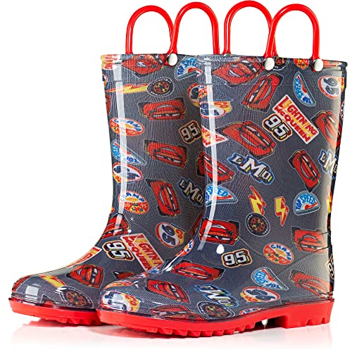 Disney Cars Lightning McQueen PVC Rain Boots for Boys with Easy-On Handles – Toddler & Little Kid Sizes2