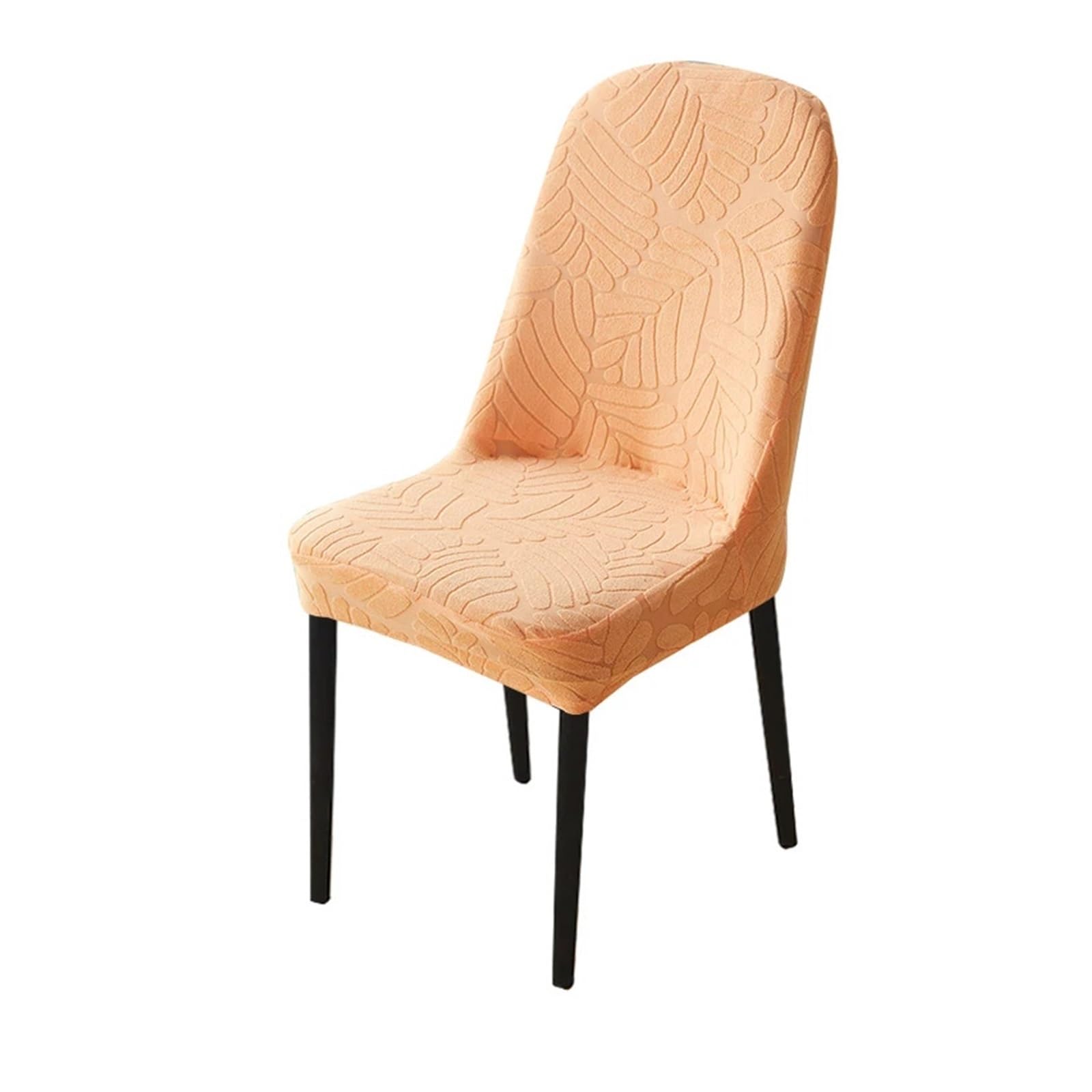 GHHZML Chair Cover Jacquard Curved Dining Chair Cover Spandex Elastic Seat Stretch Covers For Hotel Banquet Restaurant Kitchen Wedding(Color 19)