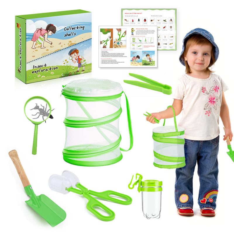Image of Live Caterpillar to Butterfly Kit - 7pcs Butterfly Habitat,Butterfly cage,Caterpillars for Butterflies Kit 7 Pieces,Insect Mesh Cage