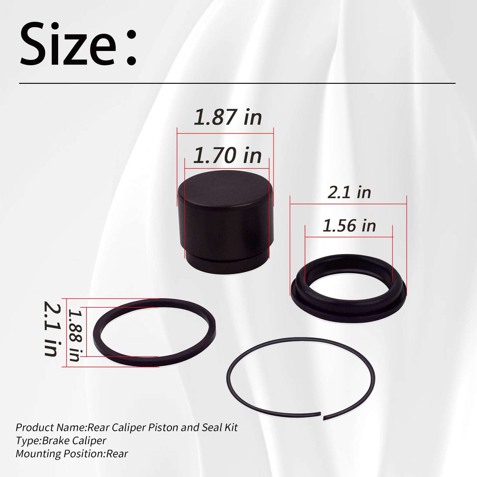 1987-99年 EVO エボ リア キャリパー用 ピストン シールキット OEM