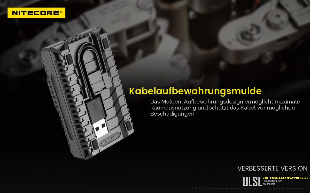Nitecore ULSL USB-Ladegerät mit LCD-Display ,