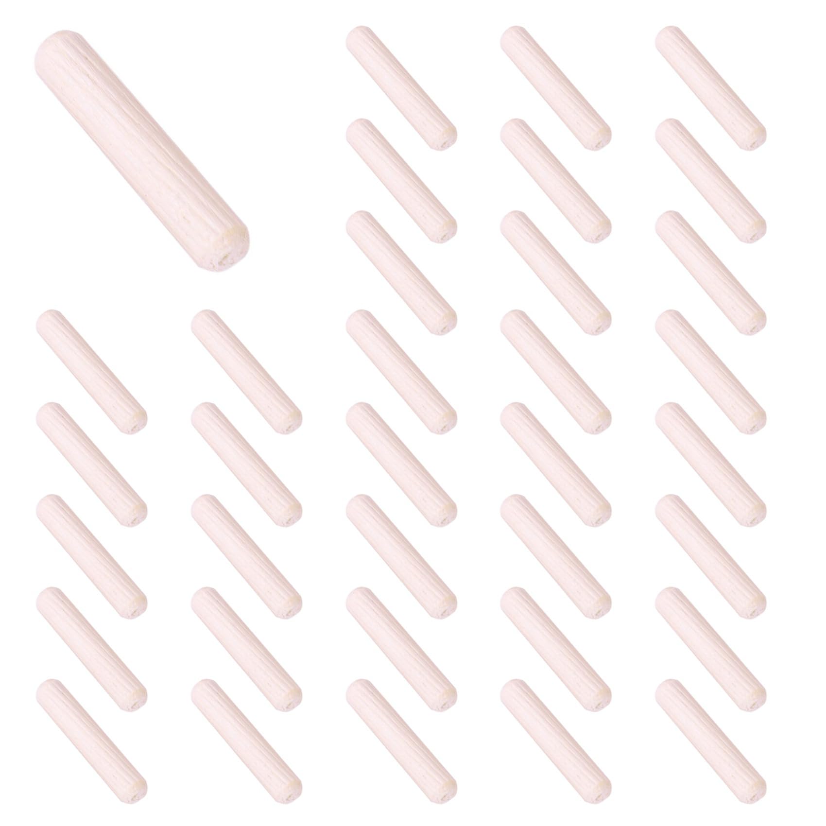 Jnchdghwa 1000 Pack Wooden Dowel Pins Wood Kiln Dried Fluted and Beveled