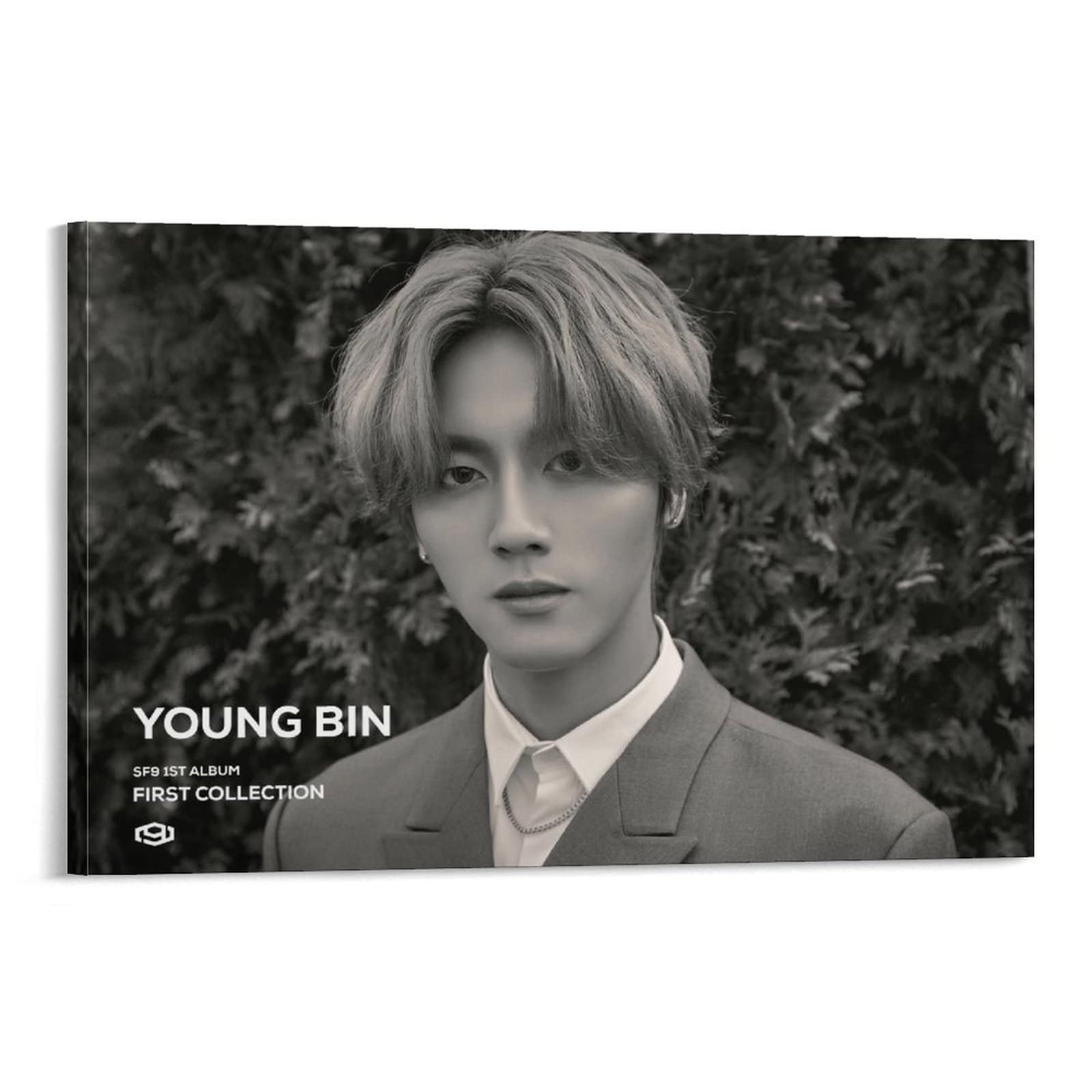 Youngbin SF9 『 First Collection 』Good Guy Ver.2 Concept Kpop Boy Group Band Idol Cover Art Retro Genre HD Print on Canvas Painting Wall Art for Living Room Decor Boy Gift 24x36inch(60x90cm)