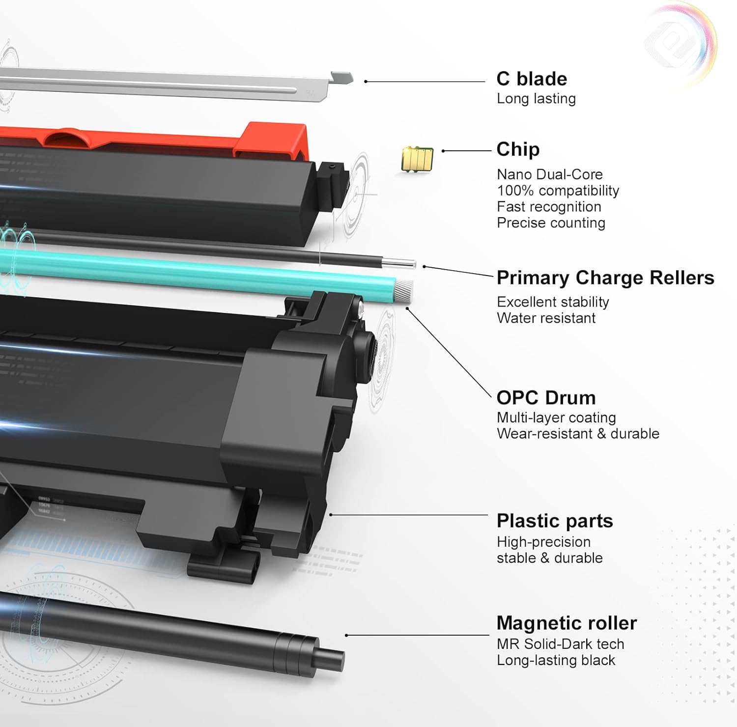 TESEN 83A CF283A Compatible Toner Cartridge Replacement for HP 83A CF283A LaserJet Toner for use with HP Pro MFP M127fw M127fn M125a M125nw M201n M201dw M225dn M225dw Printer Ink 4-Pack