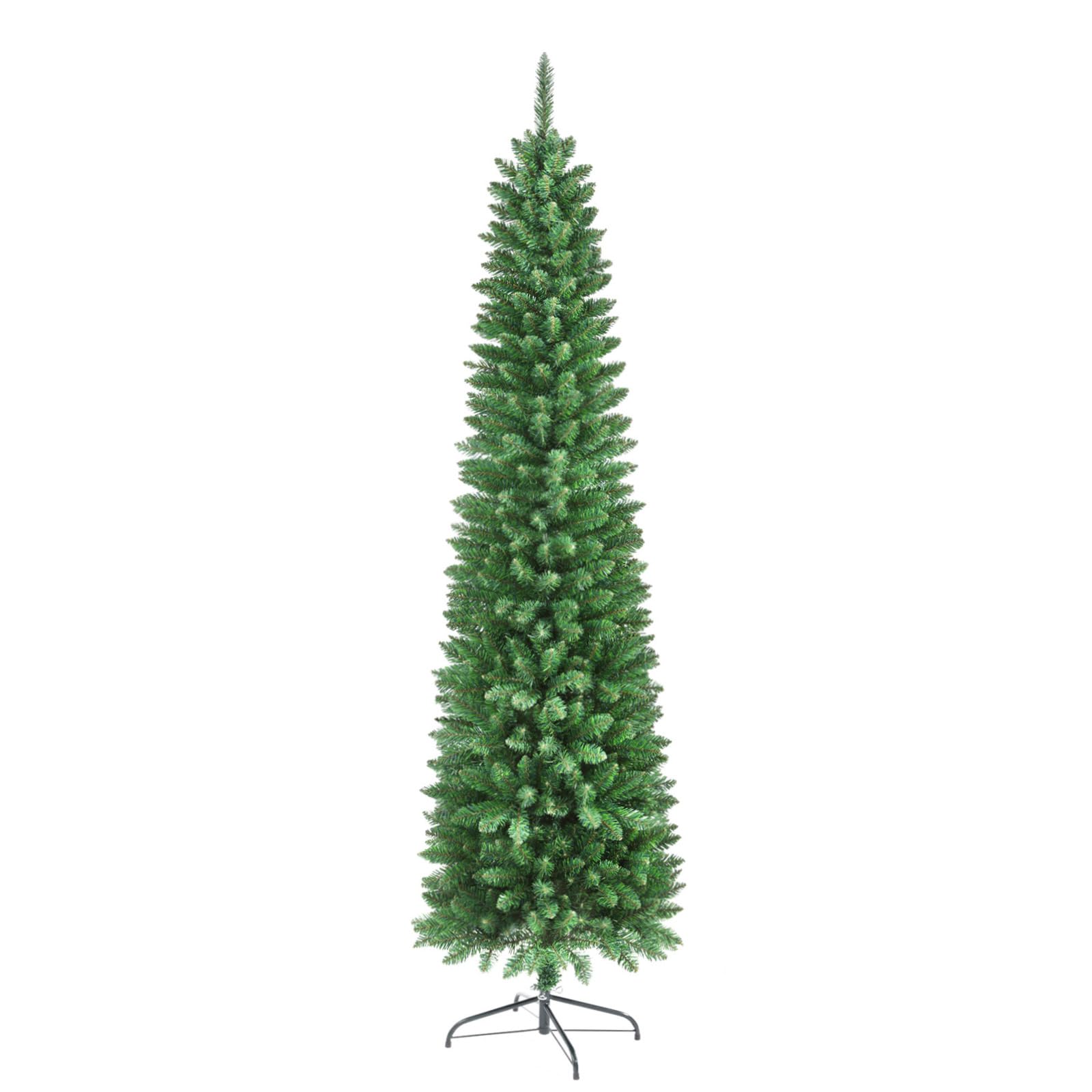 LEIVESTE- Albero di Natale Artificiale Slim Folto 180 Verde con 780 Rami Realistici,Albero di Natale Alto e Stretto con Base in Metallo,Verde