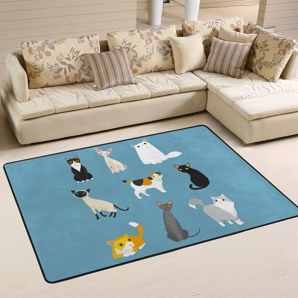 Tapis de grande taille en polaire pour sol stratifié froid de chambre