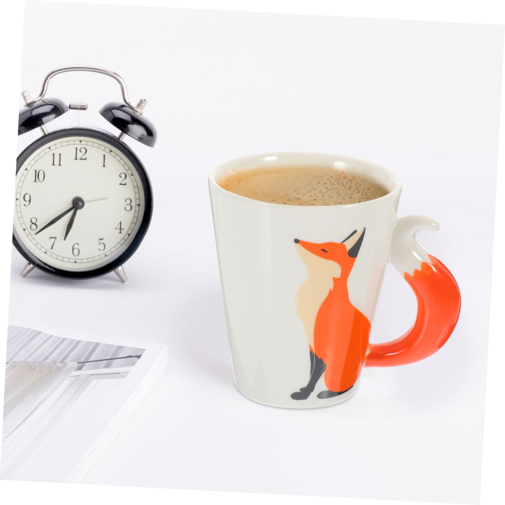 INOOMP Dekorative Keramiktasse 360ml aus Keramik für Kaffee und Tee | Oranges, Schlichtes Design mit Schönen Linien, Standfest und Leicht zu Reinigen, für Zuhause oder Büro