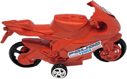 Miniatura 9 de AMERICAN WIT Paquete de 12 motos de tracción (4,25 pulgadas) 12 bicicletas, varios colores rojo, negro y azul. Plástico