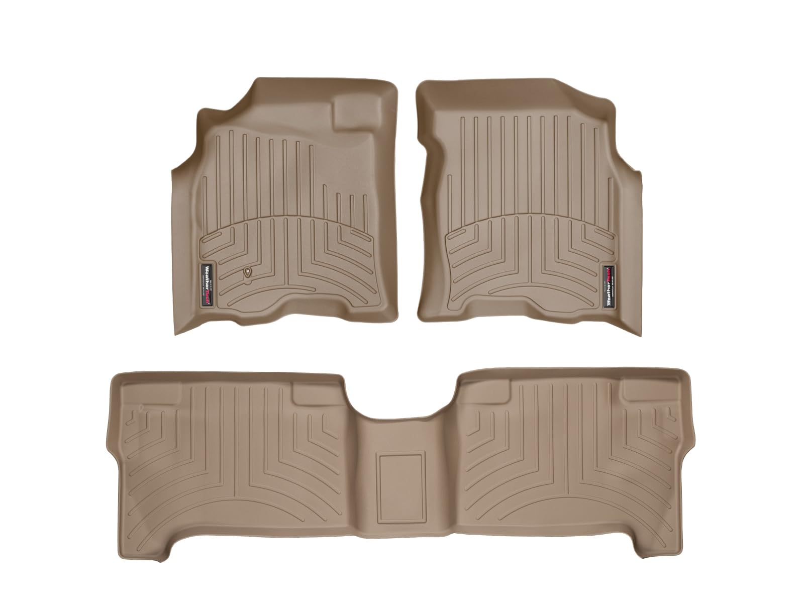 WeatherTech Custom Fit FloorLiners for Toyota Tundra, Tundra, Tundra - 1st & 2nd Row (45030-1-2), Tan