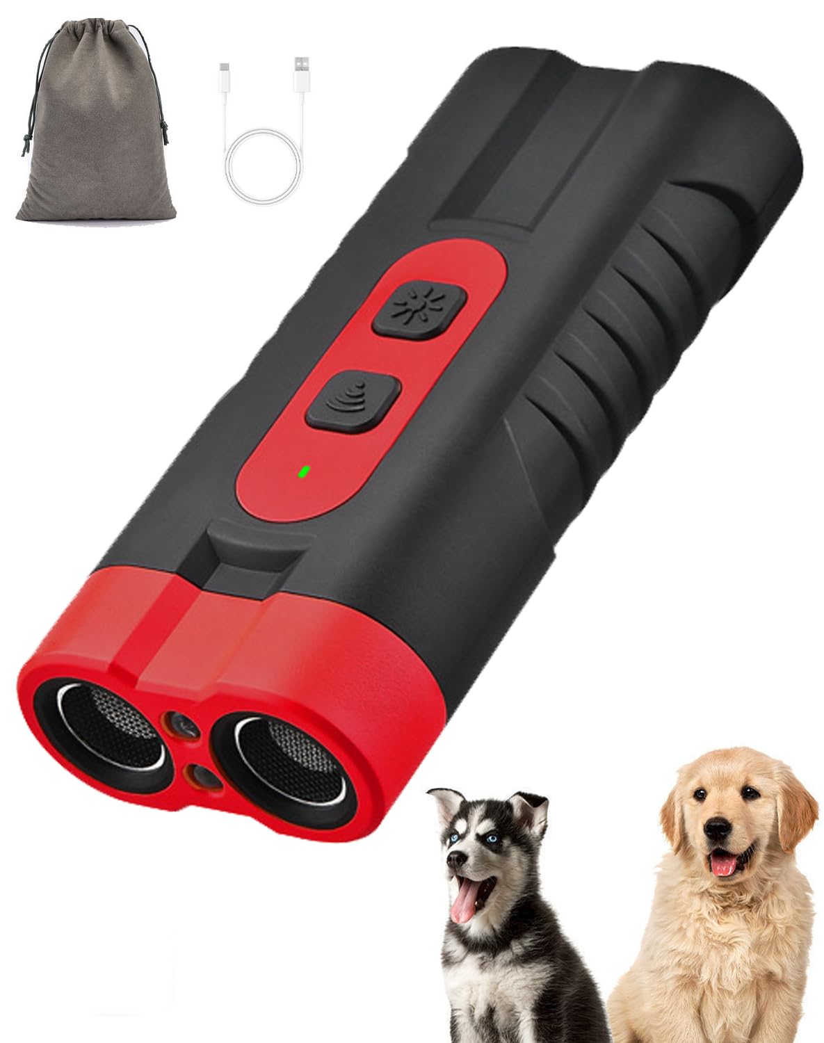 Générique Maychio Anti Aboiement, Maychio Gift pour Chien, Rechargeable avec LED Clignotante, avec 3 Fréquences Réglables pour Chiens De Petite, Moyenne Et Grande Taille (C)