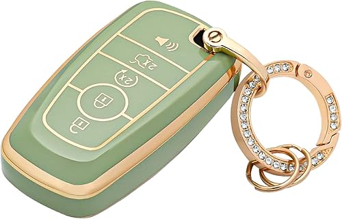 Miniatura 7 de OFFCURVE Funda para llavero de coche compatible con Ford, rosa+llavero