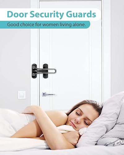 Miniatura 5 de Pestillo de bloqueo de puerta de barra oscilante, barras deslizantes de seguridad para puerta para el hogar, hotel, cerraduras de seguridad a prueba